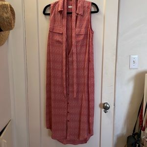 Equipment silk midi shirt dress